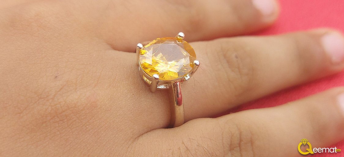 Simple Yellow Sapphire Ring For Girls Yellow Sapphire Ring