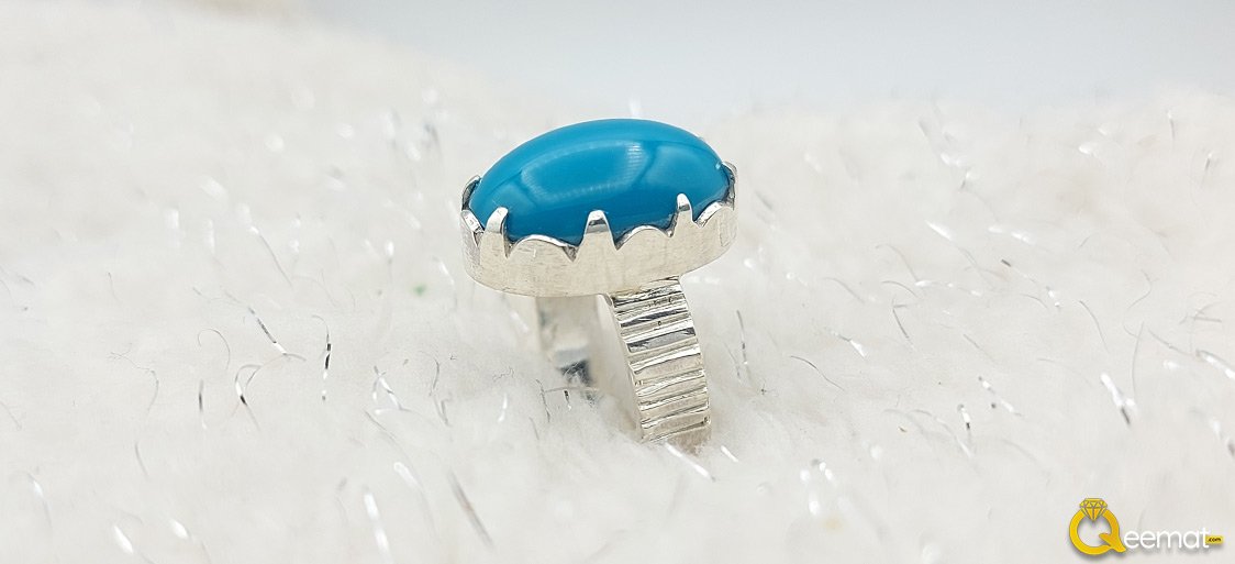 Simple Turquoise Ring Design Fashion Wear