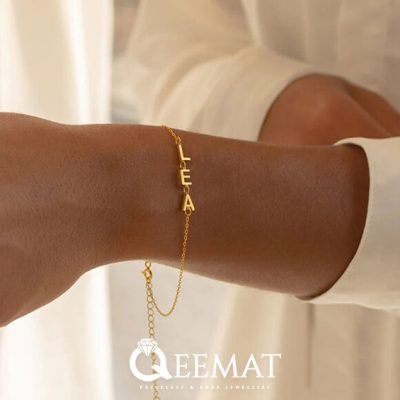 Name Initials Bracelet for Girls Order in Silver or Gold Plating