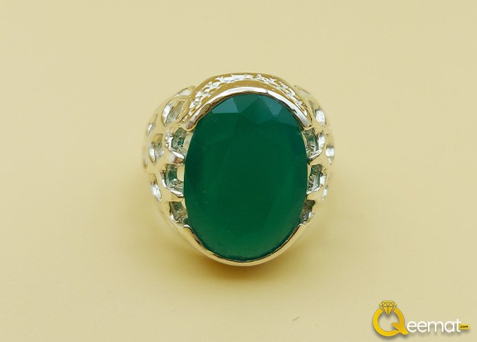 Emerald Stone Made Pure Silver Emerald Stone Made Pure Silver