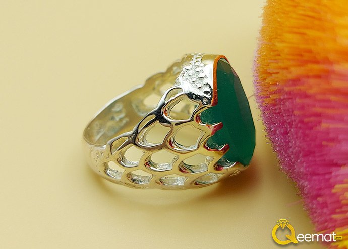 Emerald Stone Pure Silver Made Emerald Stone Pure Silver Made