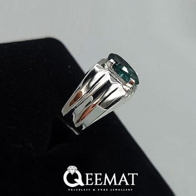Emerald Stone Silver Ring For Men & Women | Purely Handmade