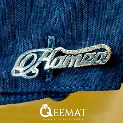 925 Silver Made Custom Name Cufflinks in Silver or Gold Plated