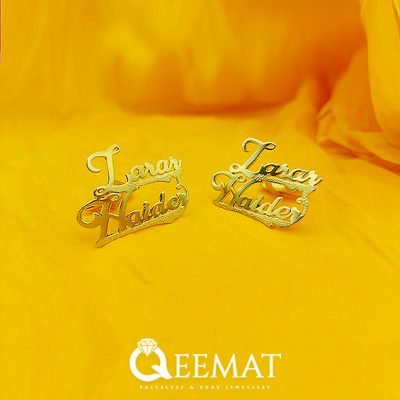 Gold Plated Custom Name Silver Made Cufflink for Boys and Men's