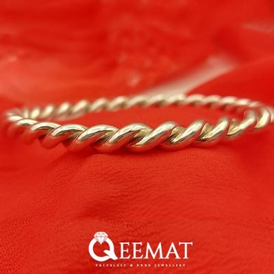 Twisted Silver Bracelet (Kada) Bracelet Design for Boys and Girls