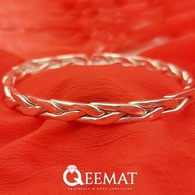 Handmade Men Kada Bracelet - Pure 925 Silver Made Bracelet