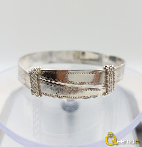 Silver Bracelet Floral Design For Kids