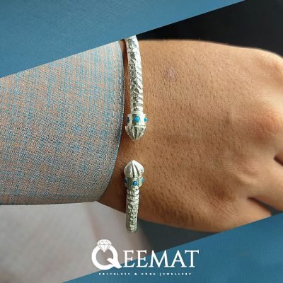 925 Sterling Silver Shia Kara Bracelet with Small Turquoise Stones