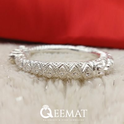 Well Designed Handmade Punjabi Kada/Bracelet for Men in Sterling Silver