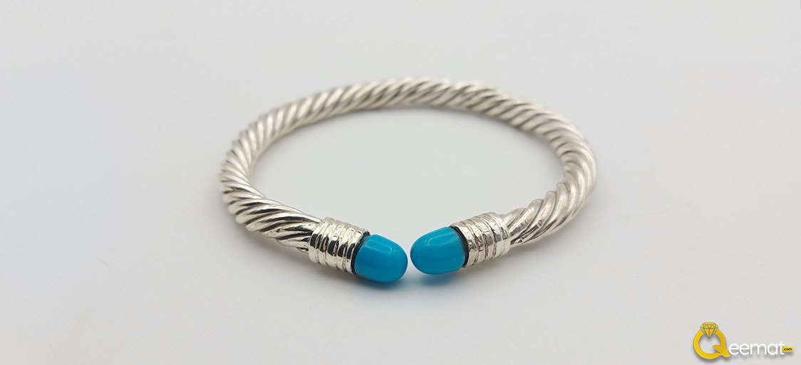 Blue Topaz Aquamarine Silver Ring For Boy