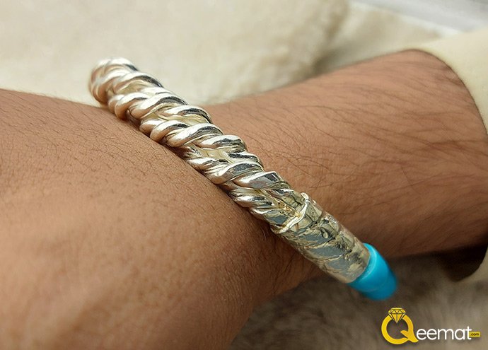 Beautiful Blue Topaz Pure Chandi Ring