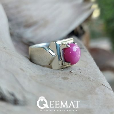 Ruby Star Stone Ring of 925 Pure Silver - Men's Customizable Ring Design