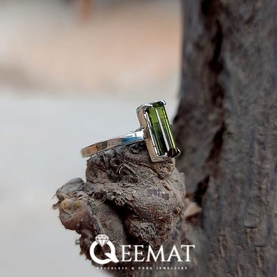 Natural Tourmaline Gemstone Ring - Made of 925 Sterling Silver for Girls
