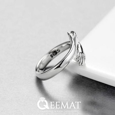 Hug Ring for Girls and Boys - Love Ring of 925 Sterling Silver