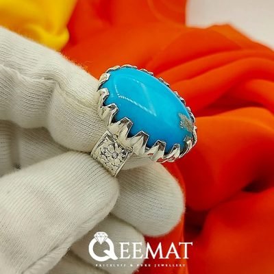 Handmade Natural Turquoise Ring for Men's - Made of 925 Silver