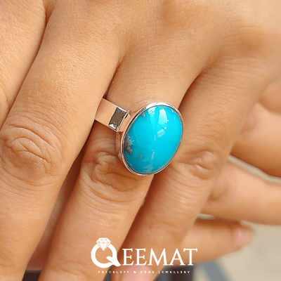 Simple Statement Turquoise Ring for Women's Engagement