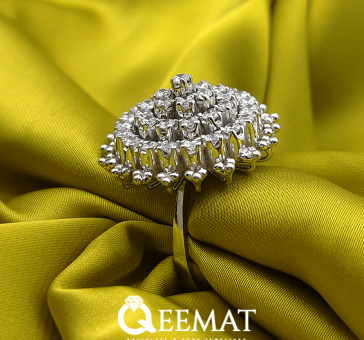 Sterling Silver Cluster Ring for Women