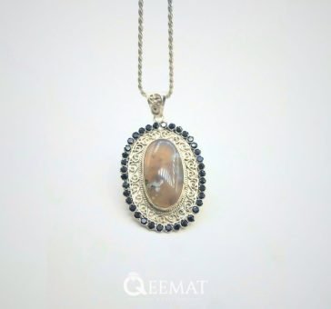 aqeeq-stone-silver-necklace